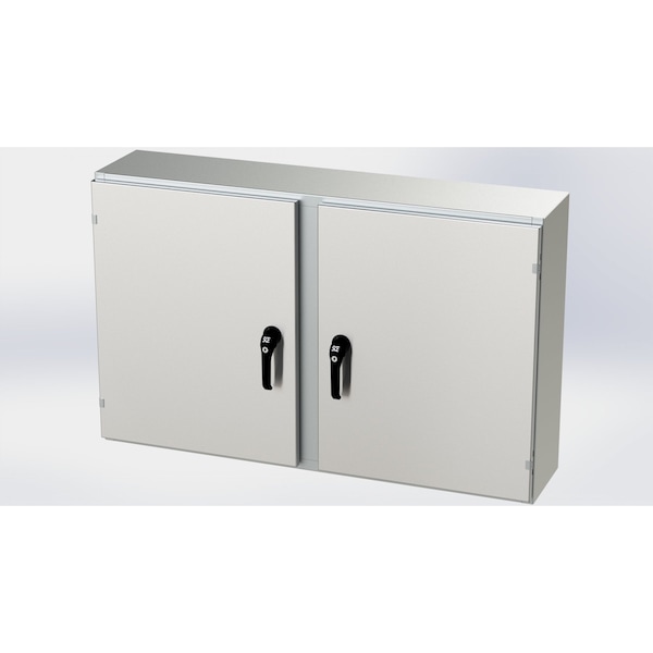 3 Point Latch with Padlock Handle Electrical Enclosures, 30 in H, 10 in D, 48 in W